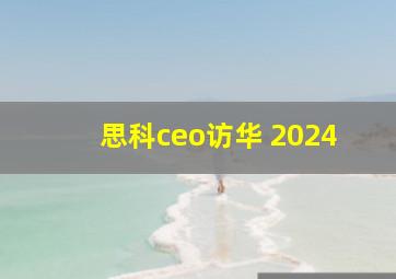 思科ceo访华 2024